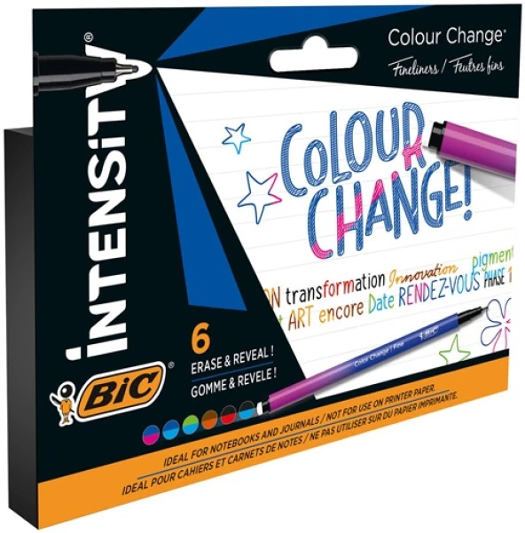 Bic İntensity Renk Değiştiren Keçeli Kalem 6Lı