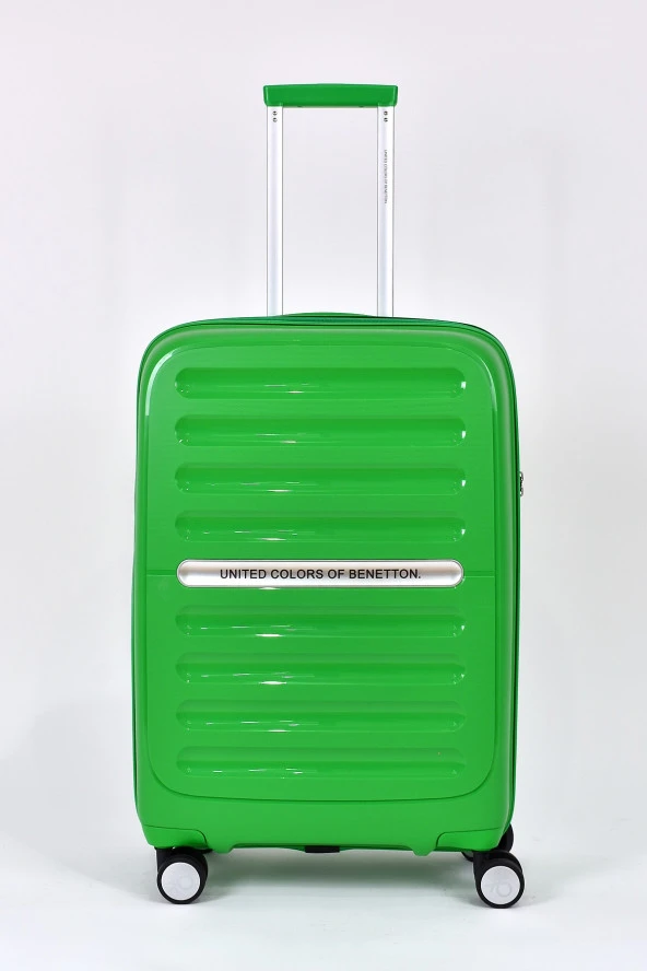 United Colors Of Benetton Orta Boy Kırılmaz Valiz Polipropilen Yeşil BNT1000 - Resim 2