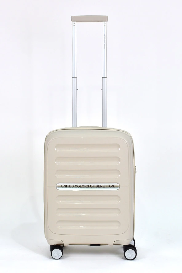 United Colors Of Benetton Kabin Boy Kırılmaz Valiz Polipropilen Bej BNT1000 - Resim 2