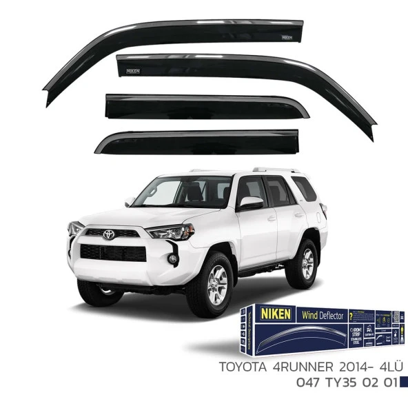 Niken Toyota 4Runner 2014- Kromlu Cam Rüzgarlığı 4 LÜ