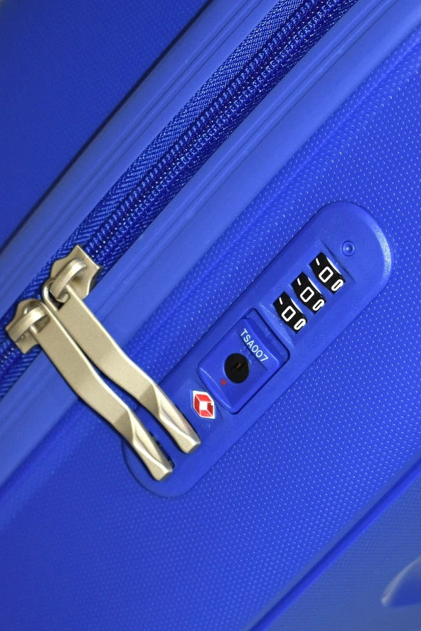 United Colors Of Benetton Kabin Boy Kırılmaz Valiz Polipropilen Mavi BNT1000 - Resim 5