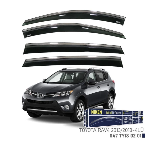 Niken Toyota Rav4 2013-2018 Kromlu Cam Rüzgarlığı 4 LÜ