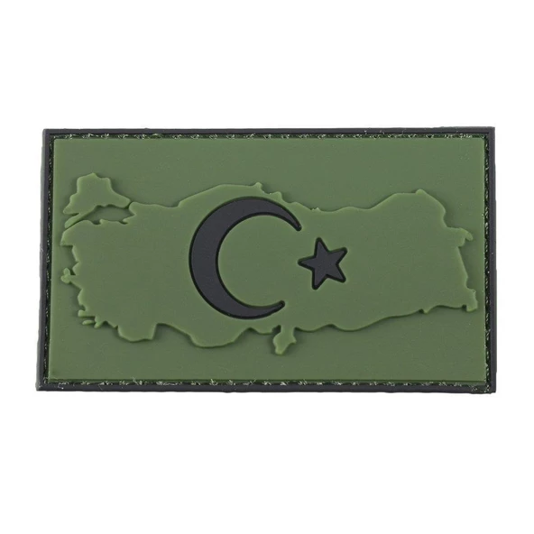 Single Sword Bayrak Plastik Kabartma Haritalı Patch - Peç - 4