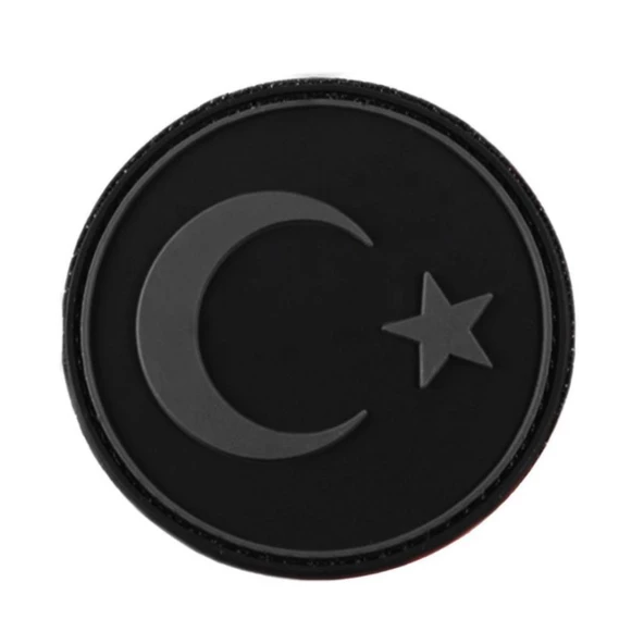 Single Sword Yuvarlak BAYRAK Plastik Patch - Peç - 4