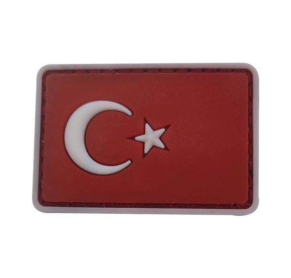 Single Sword BAYRAK Plastik Patch - Peç Küçük Boy 3.5 Cm X 5 Cm - 3