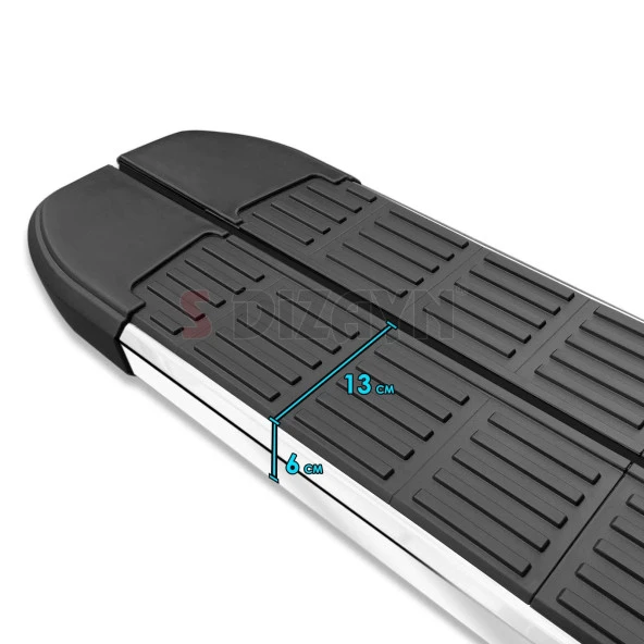 S-Dizayn Ford Courier 2 S-Line Krom Yan Basamak 183 Cm 2023 Üzeri - Resim 4