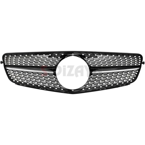 S-Dizayn Mercedes C-Class W204 Ön Panjur Parlak Siyah Piano Black Diamond Model 2007-2014 - 2