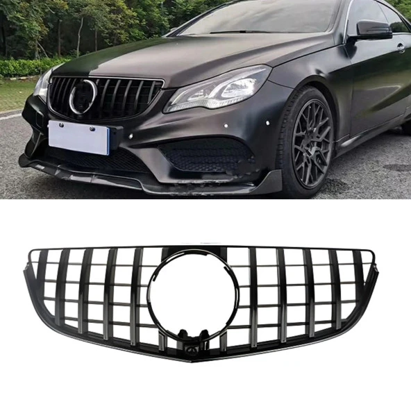 S-Dizayn Mercedes E-Class W207 Ön Panjur Parlak Siyah Piano Black GTR Model 2014-2016