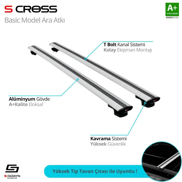 S-Dizayn Universal Basic Model Gri Ara Atkı 118 Cm A+ Kalite