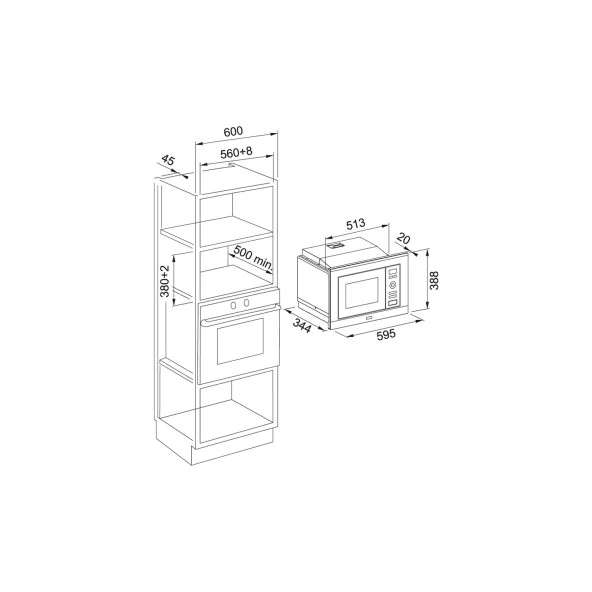 Franke Smart Linear FSL 20 MW BK 20 LT Siyah Mikrodalga Fırın - 2