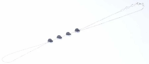 925 Ayar Gümüş 4 Kalpli Aşk Şahmeran Bileklik - Resim 4