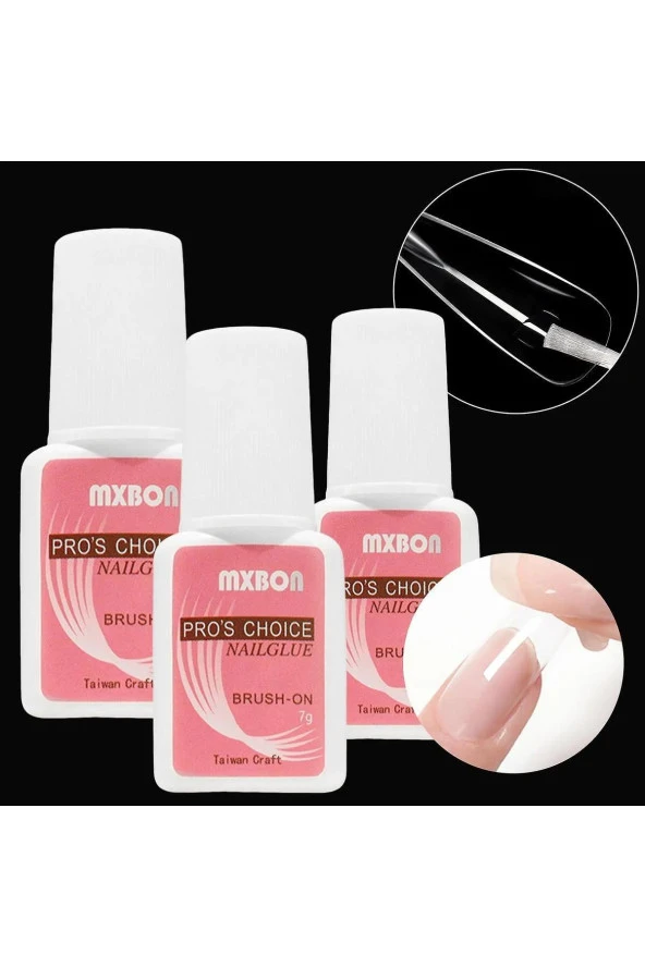 Fontenay Fırçalı Protez Tırnak Tips Yapıştırıcı Glue 7 g 3'Lü - 4