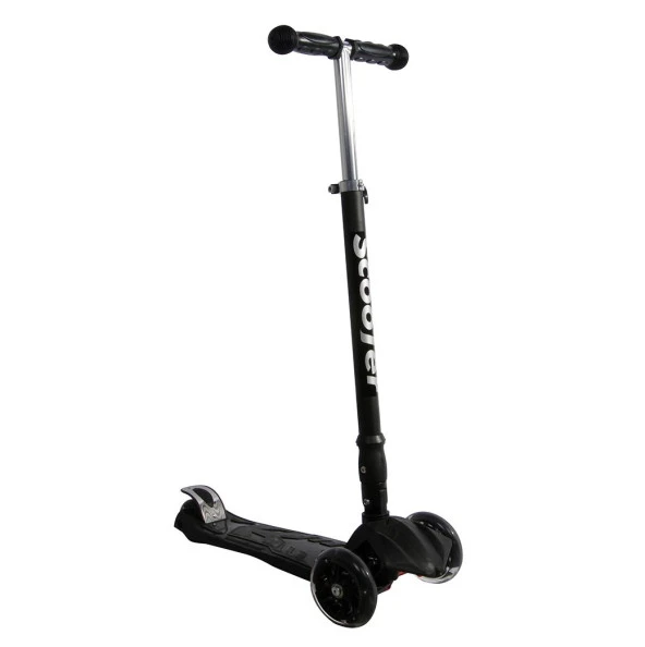 Xslide Işıklı Tekerlekli Scooter-SİYAH