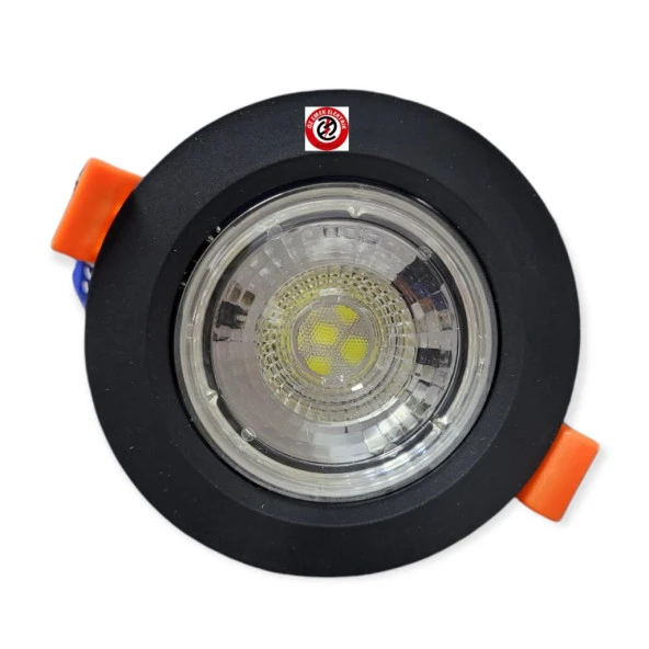 ATLANTİS 6 WATT 6W COB LED SPOT SİYAH KASA YUVARLAK GÜNIŞIĞI İÇÇAP: 7CM DIŞÇAP: 9CM 480LM