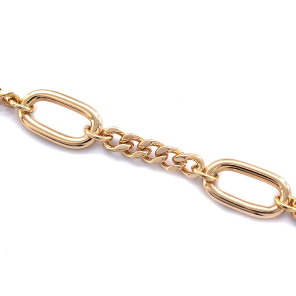 316L Çelik Zincir Rose Bileklik BLK-897 - Resim 4