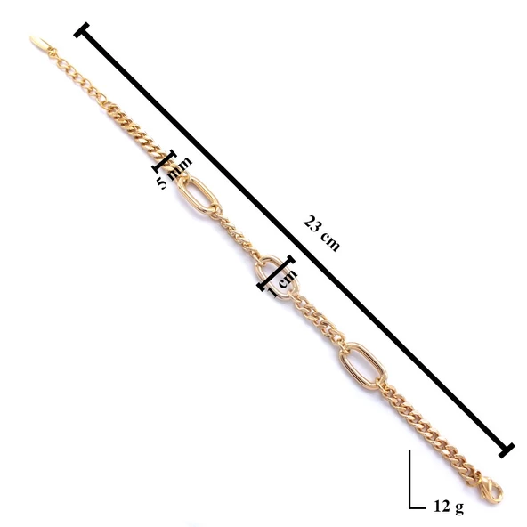 316L Çelik Zincir Rose Bileklik BLK-897 - Resim 6