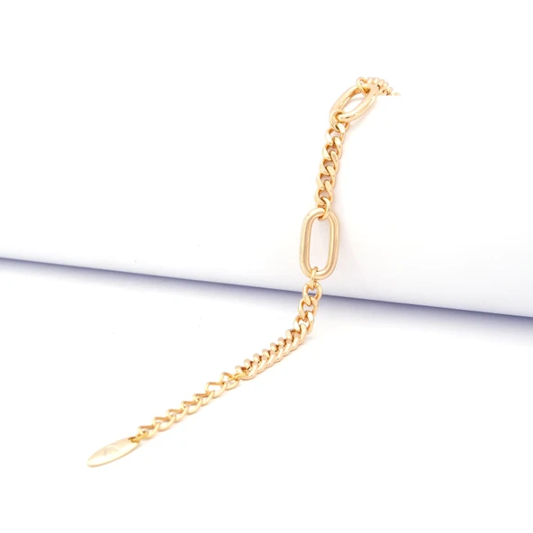 316L Çelik Zincir Rose Bileklik BLK-897 ürün görseli