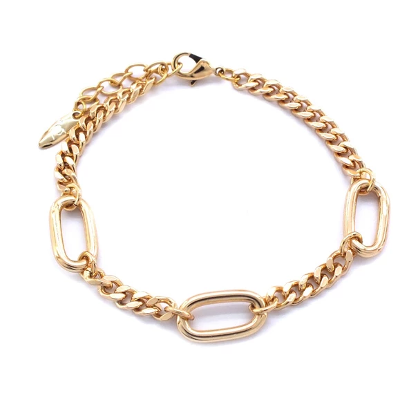 316L Çelik Zincir Rose Bileklik BLK-897 - Resim 2