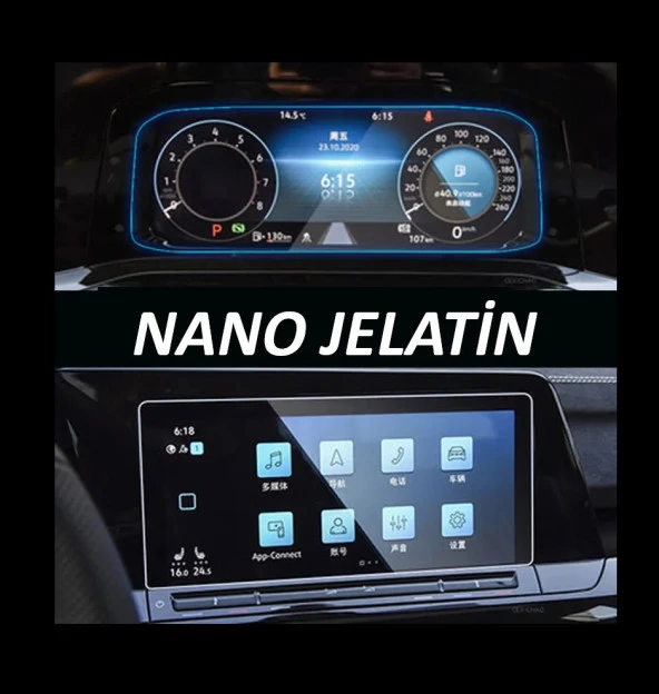 Volkswagen Golf 8 Uyumlu Navigasyon ve Cockpit İçin Uyumlu Premium Nano Koruyucu