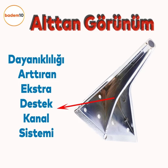 Empoli Lüks Mobilya Oturma Yükseltici Kanepe Sehpa TV Ünite Koltuk Ayağı Baza Ayakları Krom 16 cm - Resim 4