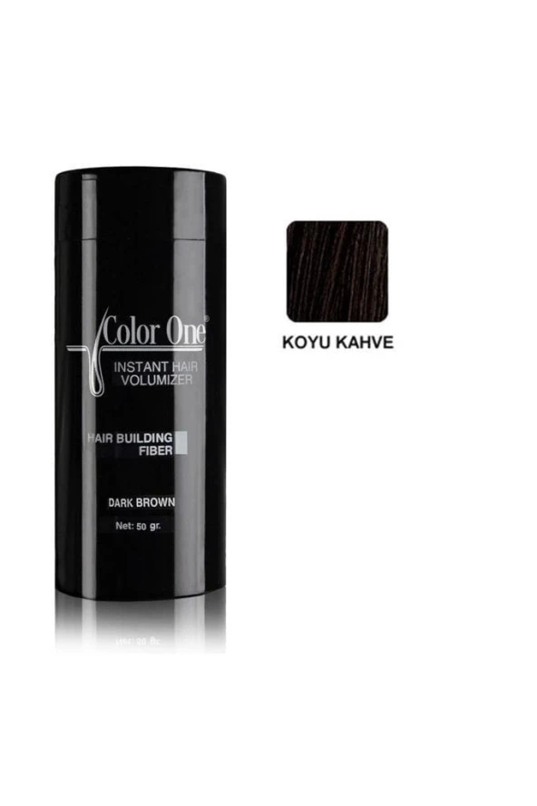 Color One Saç Dolgunlaştırıcı Saç Fiberi 25gr Koyu Kahve - Dark Brown