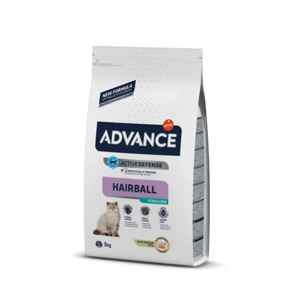 ADVANCE CAT STERİLİZED HAİRBALL KEDİ MAMASI 3 KG