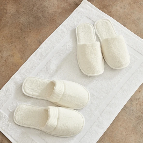 Karaca Home Ring Dantelli 9 Parça Aile Banyo Seti Offwhite-Offwhite - 6