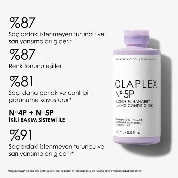 Olaplex No 5P Blonde Enhancer Toning Conditioner Renk Koruyucu & Bağ Güçlendirici Mor Saç Bakım Kremi 250 ml