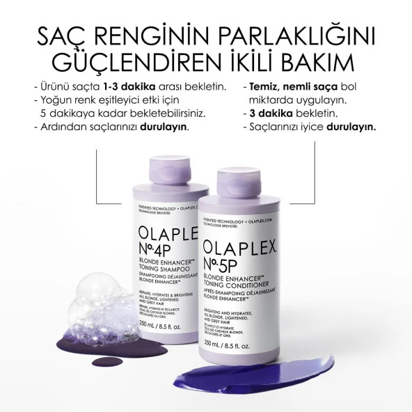 Olaplex No 5P Blonde Enhancer Toning Conditioner Renk Koruyucu & Bağ Güçlendirici Mor Saç Bakım Kremi 250 ml - 4