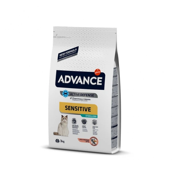 ADVANCE CAT STERİLİZED SALMON SENSİTİVE KEDİ MAMASI 3 KG