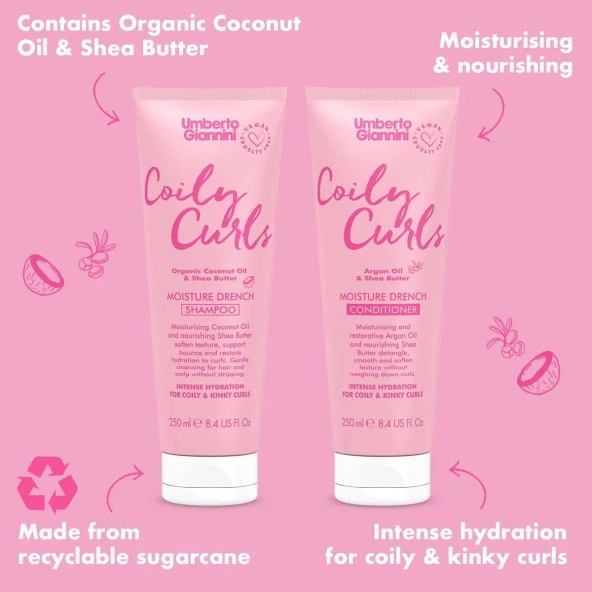 Umberto Giannini Coily Curls Yoğun Nemlendirici Sülfatsız Vegan Şampuan 250 ML - 3