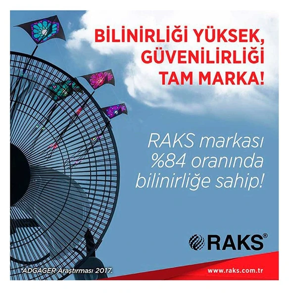 Raks WFR 20 SA Uzaktan Kumandalı Sanayi Tipi Duvar Vantilatörü - 3