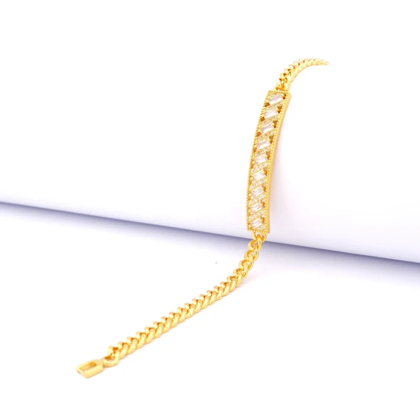 Su Yolu Bileklik Altın Kaplama Zincir Model BLK-737 ürün görseli