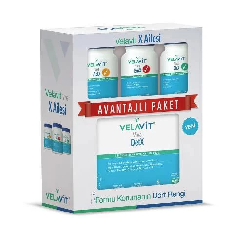Velavit Viva Aptx + Brnx + Clrx + Detx Diyet Paketi 180 Tablet - 5 Shots