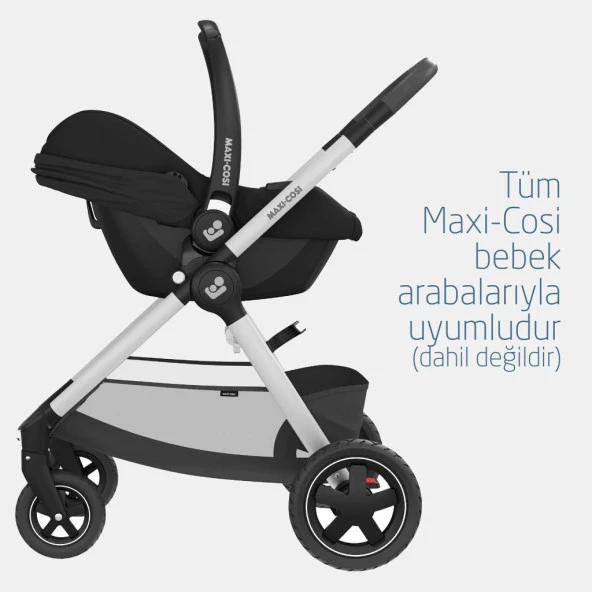 Maxi-Cosi Soho-Cabriofix İ-Size Ana Kucaklı Ultra Kompakt Seyahat Sistem Bebek Arabası Green-Black - 10