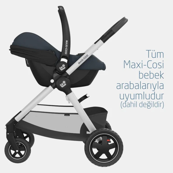 Maxi-Cosi Soho-Cabriofix İ-Size Ana Kucaklı Ultra Kompakt Seyahat Sistem Bebek Arabası Green-Graphite - 10
