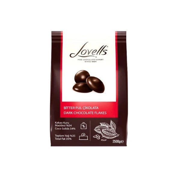 LOVELLS BİTTER PUL ÇİKOLATA (2,5KG)