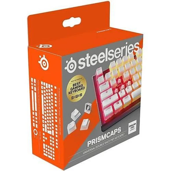 SteelSeries PrismCaps Beyaz Tuş Takımı UK (OUTLET)