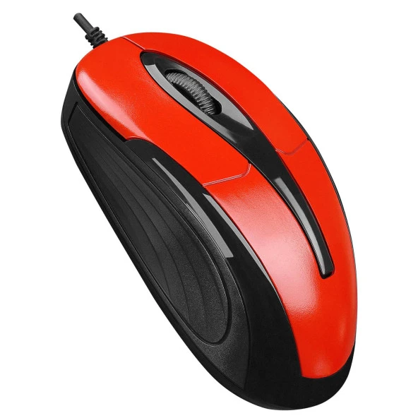 Everest Usb Kablolu Siyah-Kırmızı Mouse 1000 Dpi Kablolu Mouse