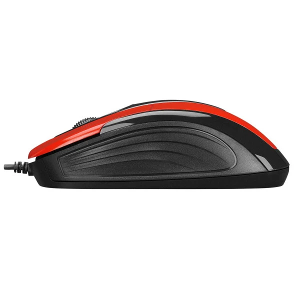 Everest Usb Kablolu Siyah-Kırmızı Mouse 1000 Dpi Kablolu Mouse - 4