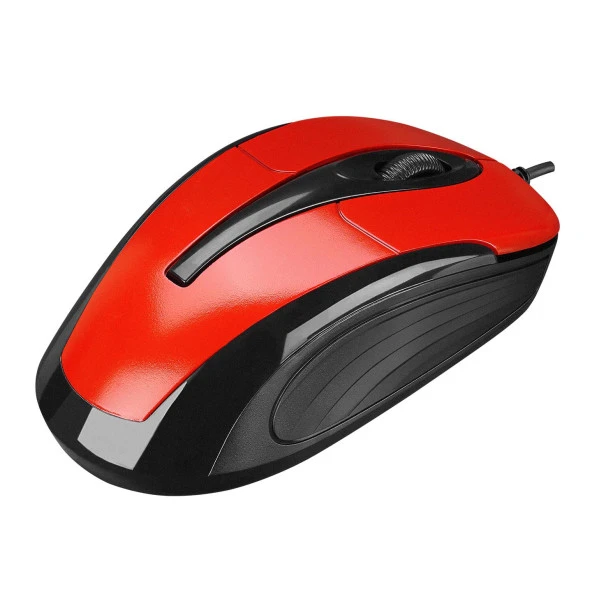 Everest Usb Kablolu Siyah-Kırmızı Mouse 1000 Dpi Kablolu Mouse - 5