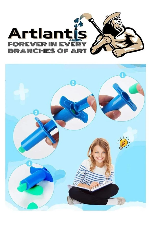 Oyun Hamuru Oyuncak Merdane Silindir Kesici Şekiller Kalıp Enjektör Seti 1 Paket Okul Öncesi Kreş Anasınıfı Etkinlik - 6