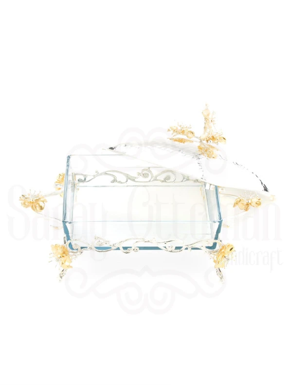 LOTUS ÇİÇEK KARE BORCAM GÜMÜŞ - 3