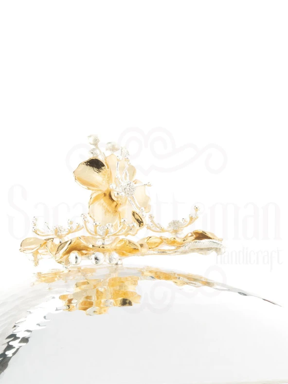 LOTUS ÇİÇEK KARE BORCAM GÜMÜŞ - 4