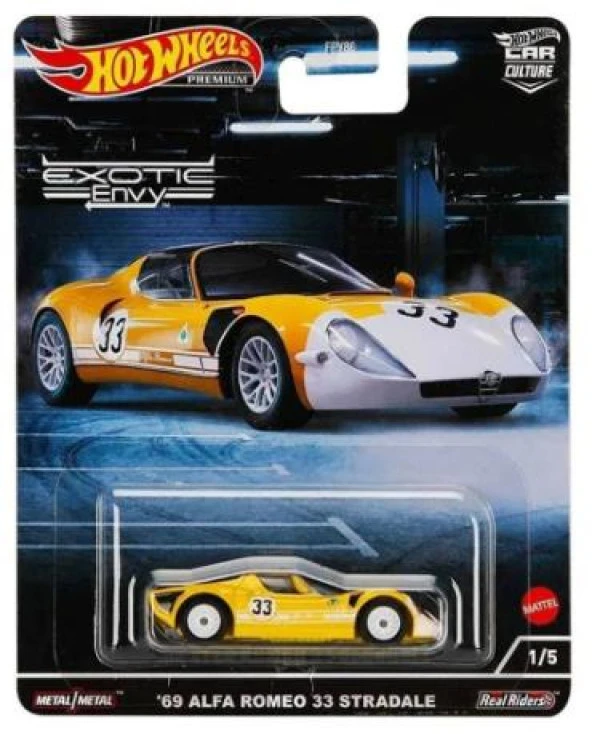 Hot Wheels Premium Exotic Envy '69 Alfa Romeo 33 Stradale HCJ91 - 1