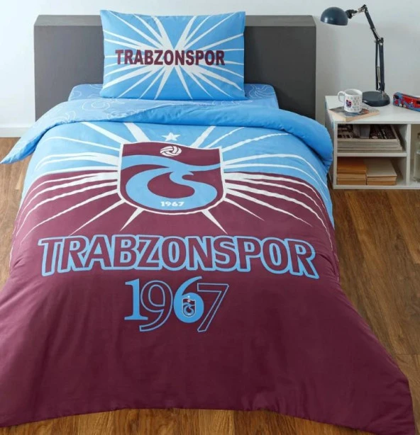 Taç Tek Kişilik Lisanslı BRF Nevresim Takımı Trabzonspor Light Glow