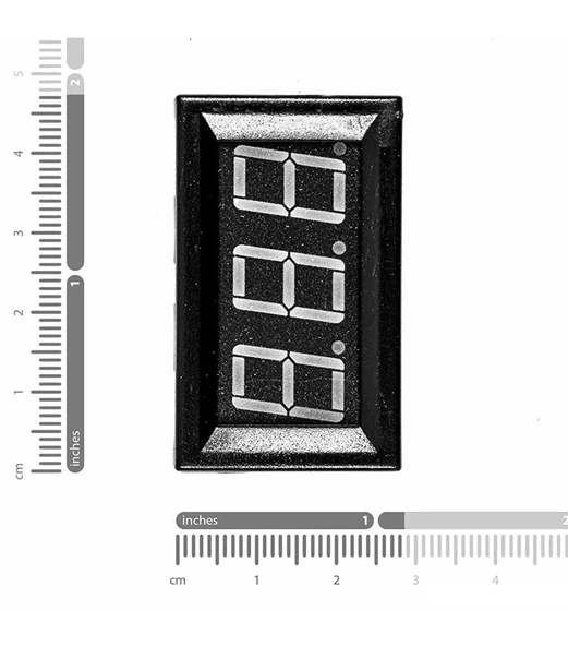 0.56" 0-100V 3 Kablolu DC Yeşil Dijital Voltmetre - Hassas ve Kullanışlı - Resim 2