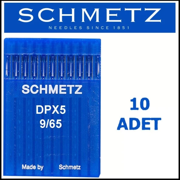 Schmetz Dpx5 Ses Serv 7ı Düz Makina İğne 9/65 Numara ürün görseli