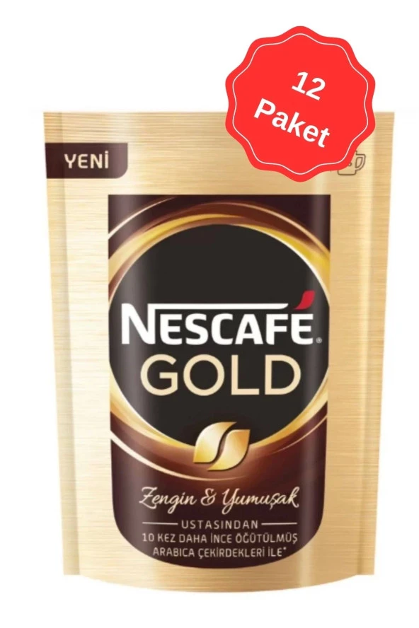 Nescafe Gold Çözünebilir Kahve 150G x 12 Adet