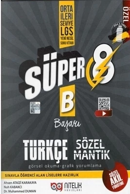 Nitelik Yayınevi Süper Türkçe Sözel Mantık Görsel Okuma Grafik Yorumlama Soru Kitabı